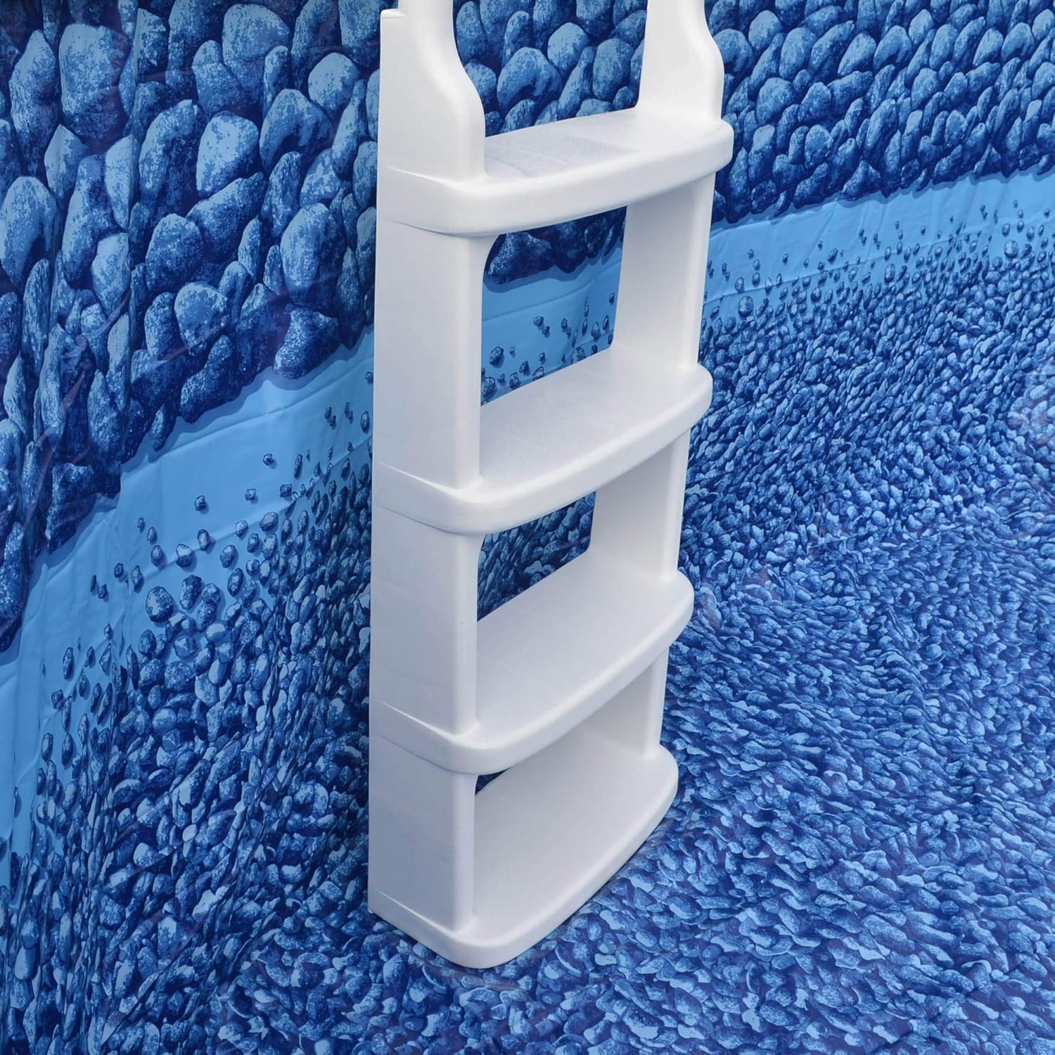 Main Access Easy Incline White Pool Deck Ladder for 48 to 54 Inch Above Ground Pools12