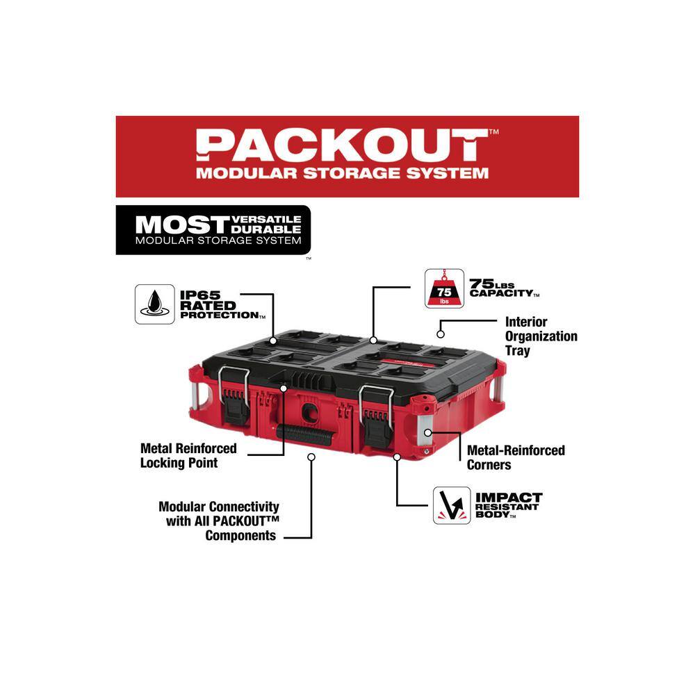 Milwaukee 8427-8425-8424 PACKOUT 22 in. Rolling Modular Tool Box LP Handle, 22 in. Large Tool Box and 22 in. Medium Tool Box4