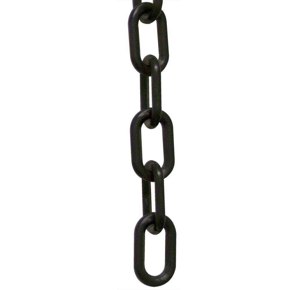 Mr. Chain 10003-100 1 in. (#4, 25 mm) x 100 ft. Plastic Chain in Black Mr. Chain 10003-100 1 in. (#4, 25 mm) x 100 ft. Plastic Chain in Black