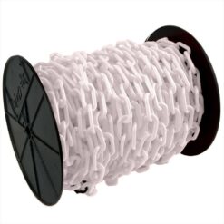 Mr. Chain 30101 1.5 in. (#6, 38 mm) x 200 ft. Reel White Plastic Chain