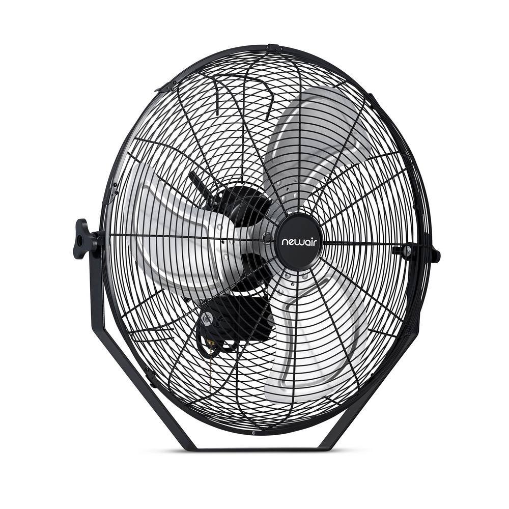 NewAir NIF20WBK00 20 in. Outdoor Rated High Velocity Wall Mounted Fan with 3-Fan Speeds and Adjustable Tilt Head in Black NewAir NIF20WBK00 20 in. Outdoor Rated High Velocity Wall Mounted Fan with 3-Fan Speeds and Adjustable Tilt Head in Black