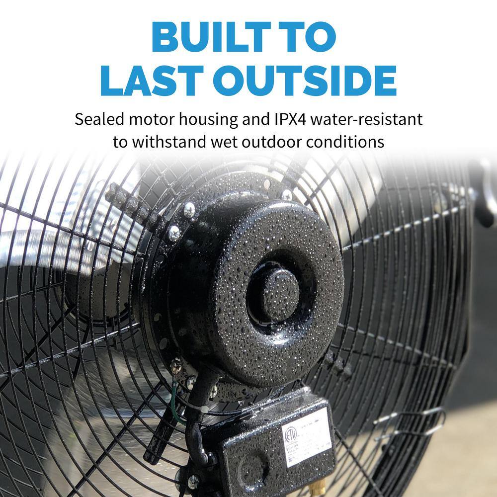 NewAir NIF20WBK00 20 in. Outdoor Rated High Velocity Wall Mounted Fan with 3-Fan Speeds and Adjustable Tilt Head in Black6