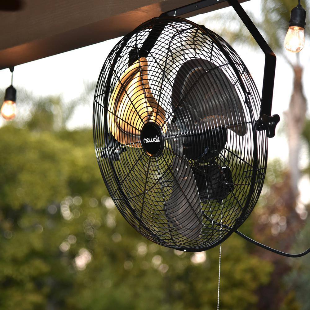 NewAir NIF20WBK00 20 in. Outdoor Rated High Velocity Wall Mounted Fan with 3-Fan Speeds and Adjustable Tilt Head in Black9