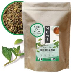 Numi Organic Moroccan Mint Tea, 16 Ounce Pouch, Loose Leaf Herbal Tea, Brews 200 Cups, Caffeine Free (Packaging May Vary)