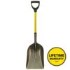 Nupla 27 in. Classic Fiberglass Eastern Scoop Shovel with Heavy-Duty Steel Blade and D-Grip Handle