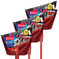 O-Cedar Power Corner Pet Pro Angle Broom with Step On Dust Pan (3-Pack)