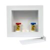 Oatey 38528 Quadtro 1/2 in. x 1/2 in. PEX Compatible Washing Machine Outlet Box with 1/4 Turn Valves