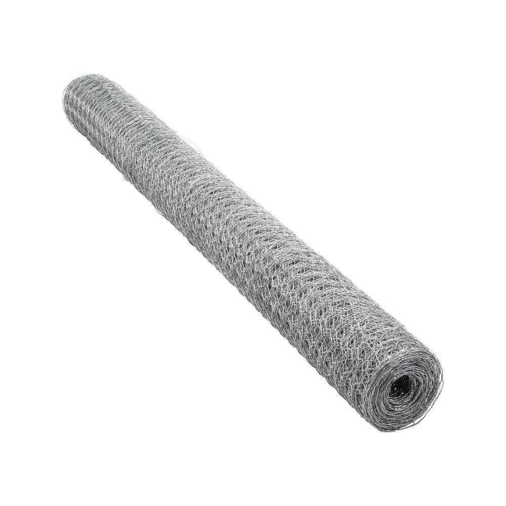 PEAK 3351 50 ft. L x 48 in. H Galvanized Steel Hexagonal Wire Netting with 1 in. x 1 in. Mesh Size Garden Fence PEAK 3351 50 ft. L x 48 in. H Galvanized Steel Hexagonal Wire Netting with 1 in. x 1 in. Mesh Size Garden Fence
