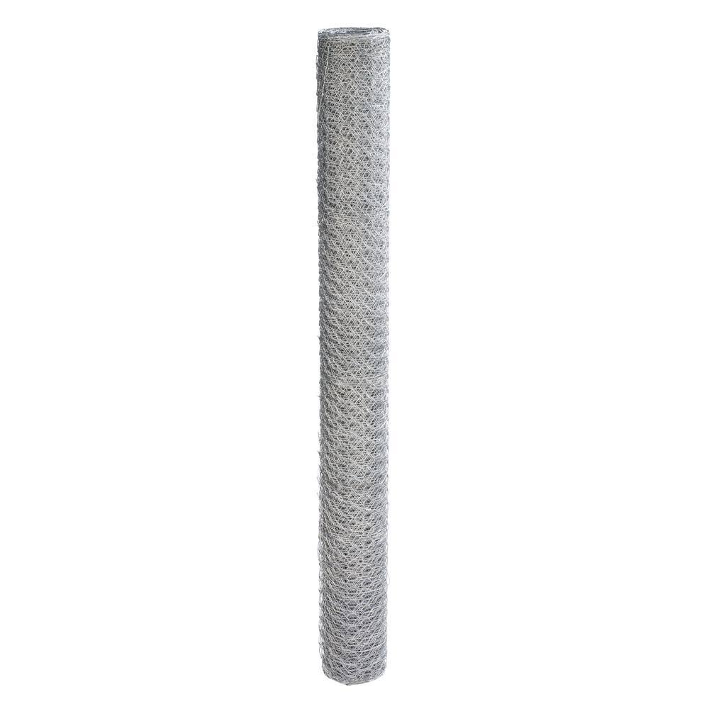 PEAK 3351 50 ft. L x 48 in. H Galvanized Steel Hexagonal Wire Netting with 1 in. x 1 in. Mesh Size Garden Fence2