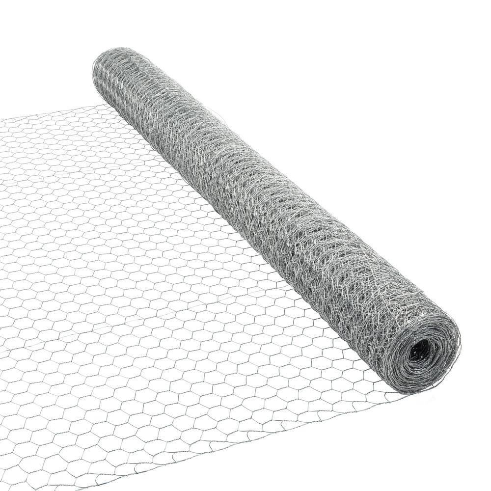 PEAK 3351 50 ft. L x 48 in. H Galvanized Steel Hexagonal Wire Netting with 1 in. x 1 in. Mesh Size Garden Fence4