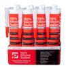 POLYMERSHAPES GE-55-12 100% Silicone 10 oz. Clear Caulk and Sealant for Plastic Sheets (12 pack)