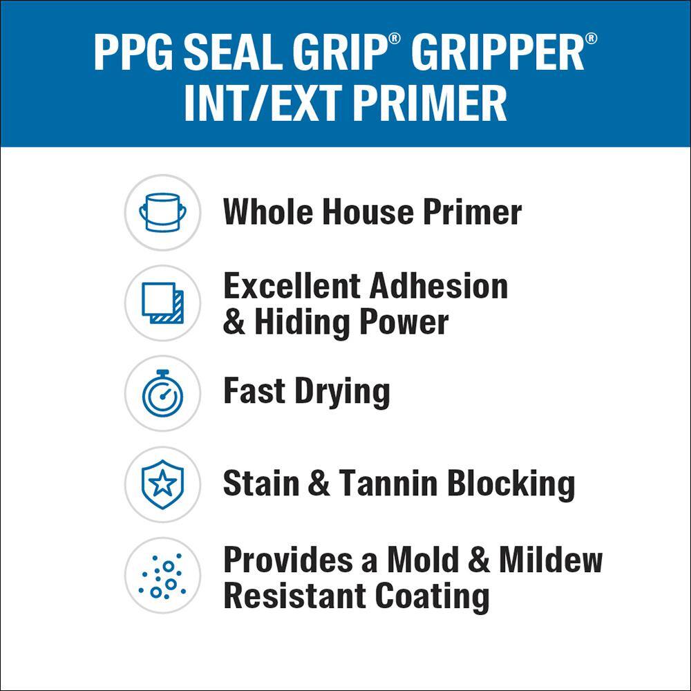 PPG 17-921XI-05 SEAL GRIP Gripper 5 gal. White Interior Exterior Acrylic Primer Sealer4