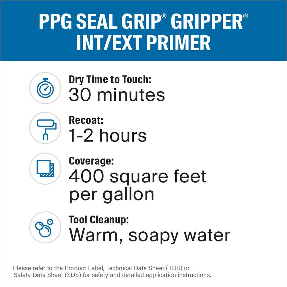 PPG 17-921XI-05 SEAL GRIP Gripper 5 gal. White Interior Exterior Acrylic Primer Sealer6