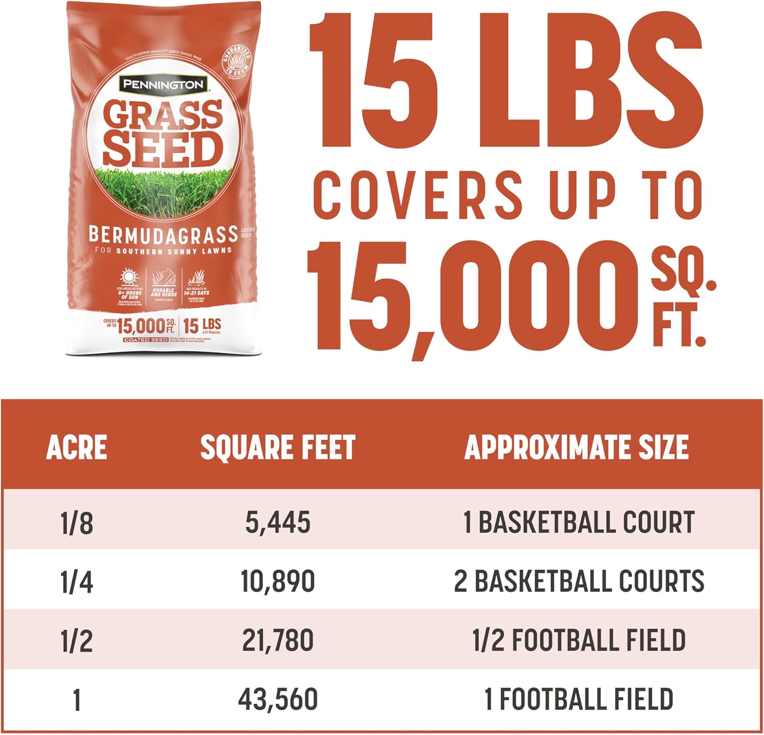 Pennington Bermudagrass Grass Seed 15 lb9