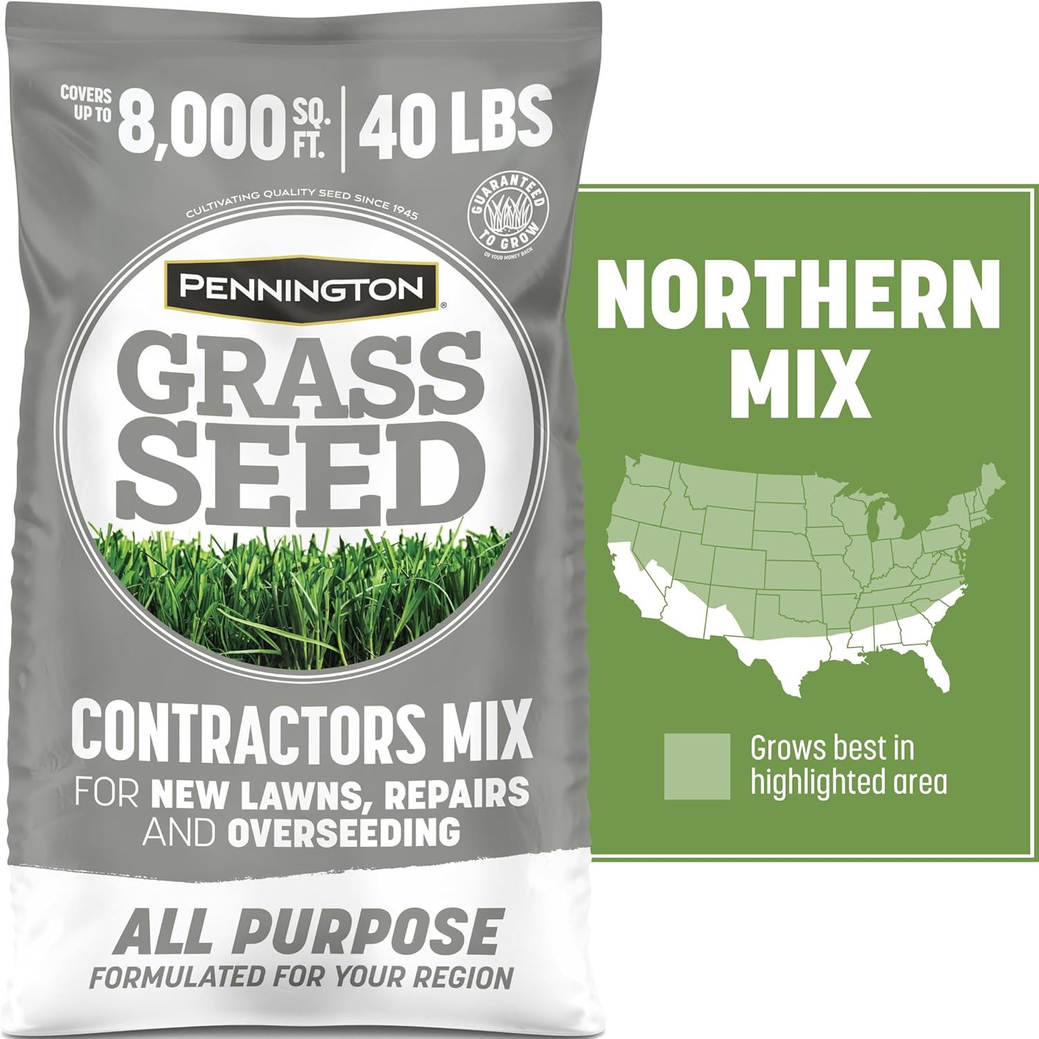 Pennington Contractors Grass Seed Mix Northern Mix 40 lb25