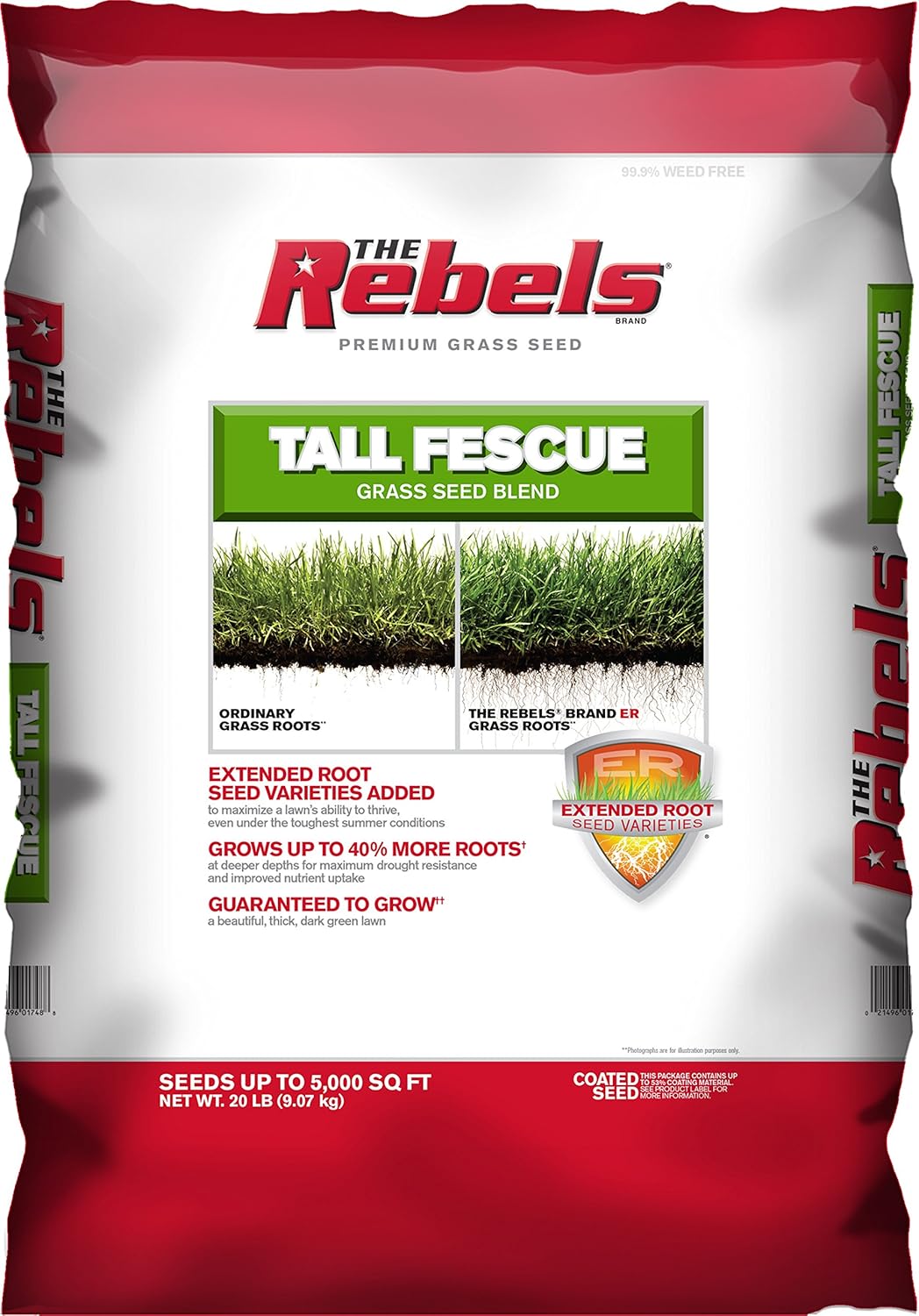 Pennington Rebel Tall Fescue Mixture Powder Coated Seed, 20 lb. Pennington Rebel Tall Fescue Mixture Powder Coated Seed, 20 lb.