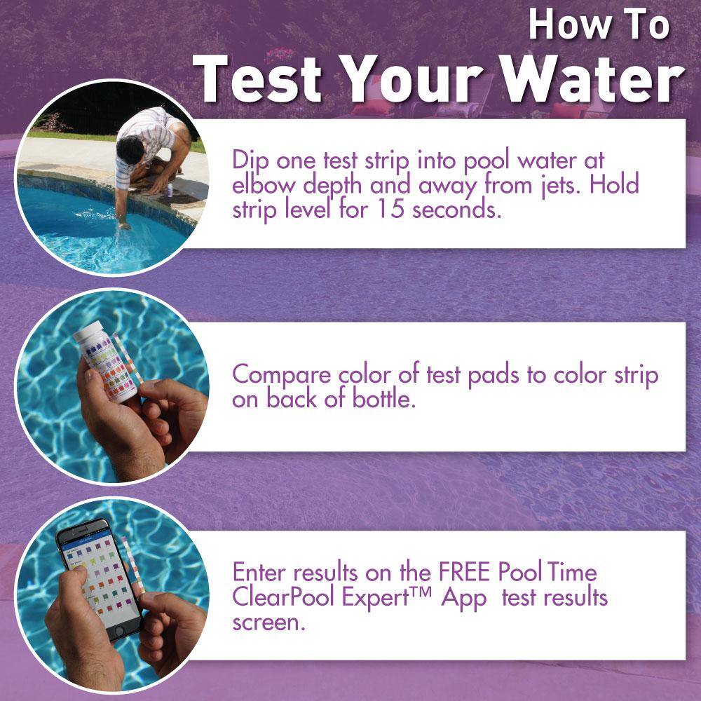 Pool Time 67035PTM 35 lb. MAXBlue Tablets Pool Chlorinating with Two 10 lb. MAXBlue Shock + 50 ct. Test Strips3