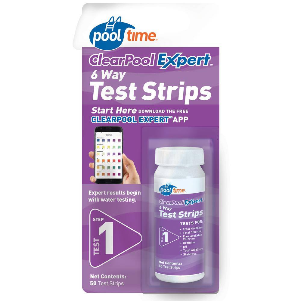 Pool Time 67035PTM 35 lb. MAXBlue Tablets Pool Chlorinating with Two 10 lb. MAXBlue Shock + 50 ct. Test Strips4