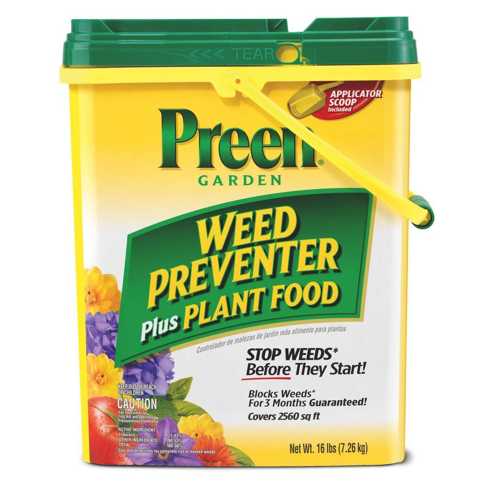 Preen 21-64012 16 lbs. Granular Ready-to-Use Garden Weed Preventer Plus Plant Food Preen 21-64012 16 lbs. Granular Ready-to-Use Garden Weed Preventer Plus Plant Food