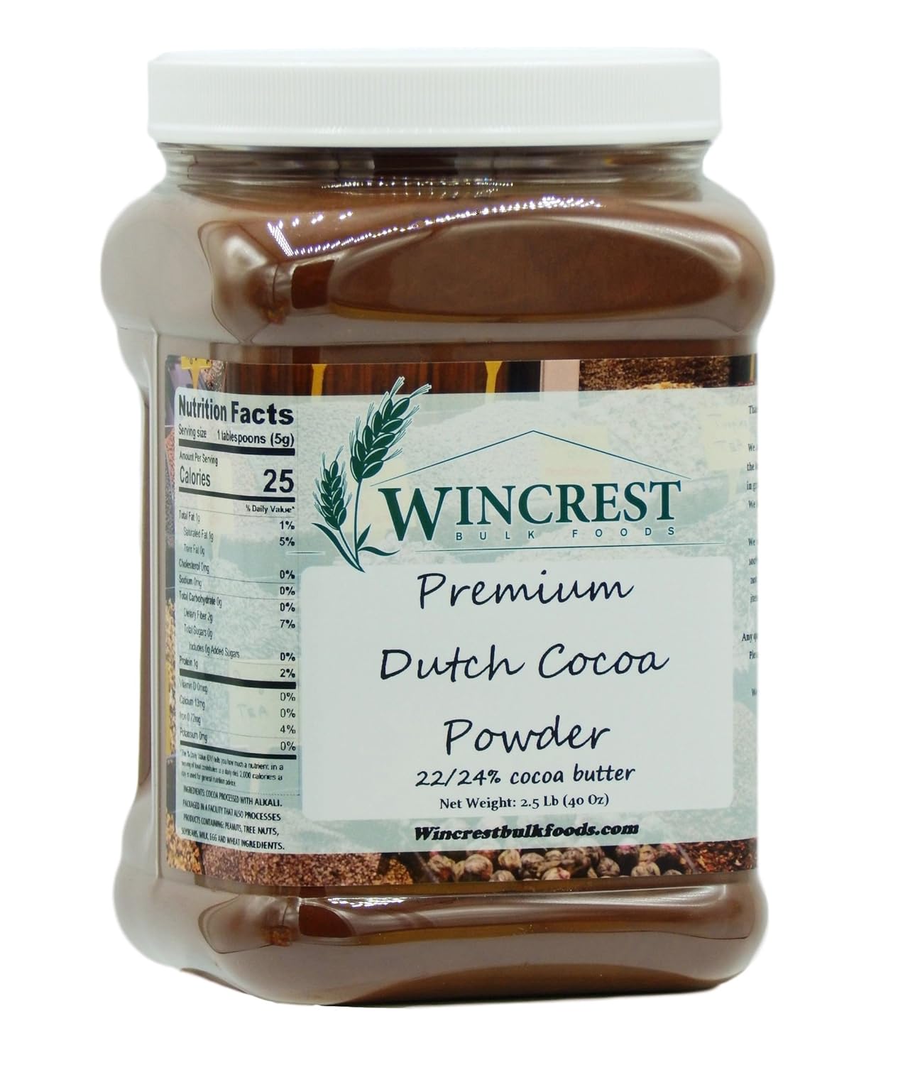 Premium High Fat Dutch Cocoa Powder - 2.5 Lb Tub Premium High Fat Dutch Cocoa Powder - 2.5 Lb Tub