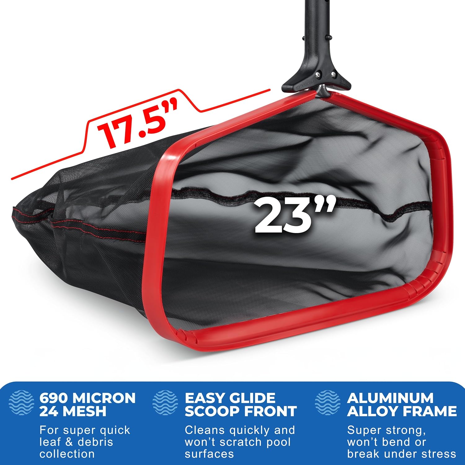 ProTuff 23 Fine Pool Net – Comes Cleans 3X Faster Than Vacuums – Wide Pool Skimmer with Deep Bag for Easy Maintenance – Skimmer Net for Leaves, Bugs & Other Debris7