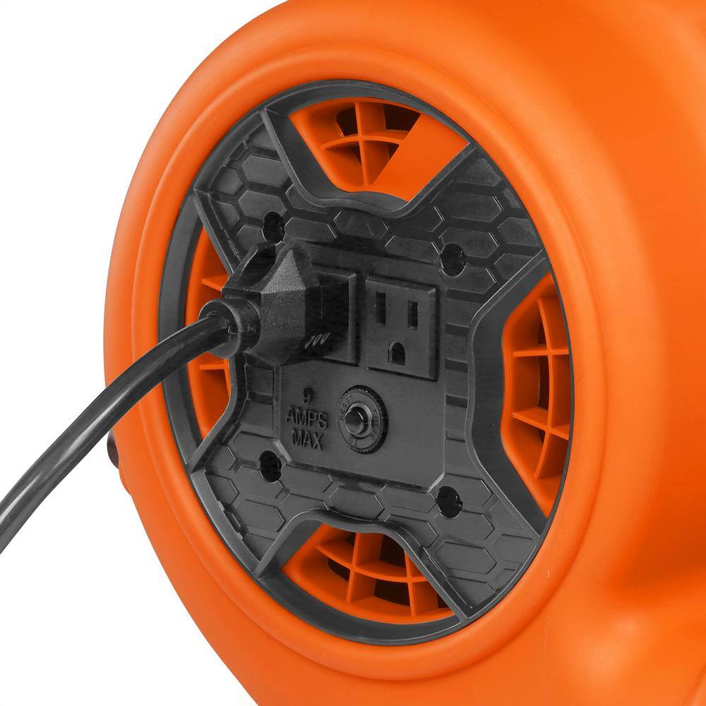 RIDGID AM2265 600 CFM 3-Speed Portable Blower Fan Air Mover with Daisy Chain, 3 Operating Positions for Water Damage Restoration8