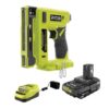 RYOBI P317K1N ONE+ 18V Cordless Compression Drive 3/8 in. Crown Stapler Kit with 2.0 Ah Battery and Charger