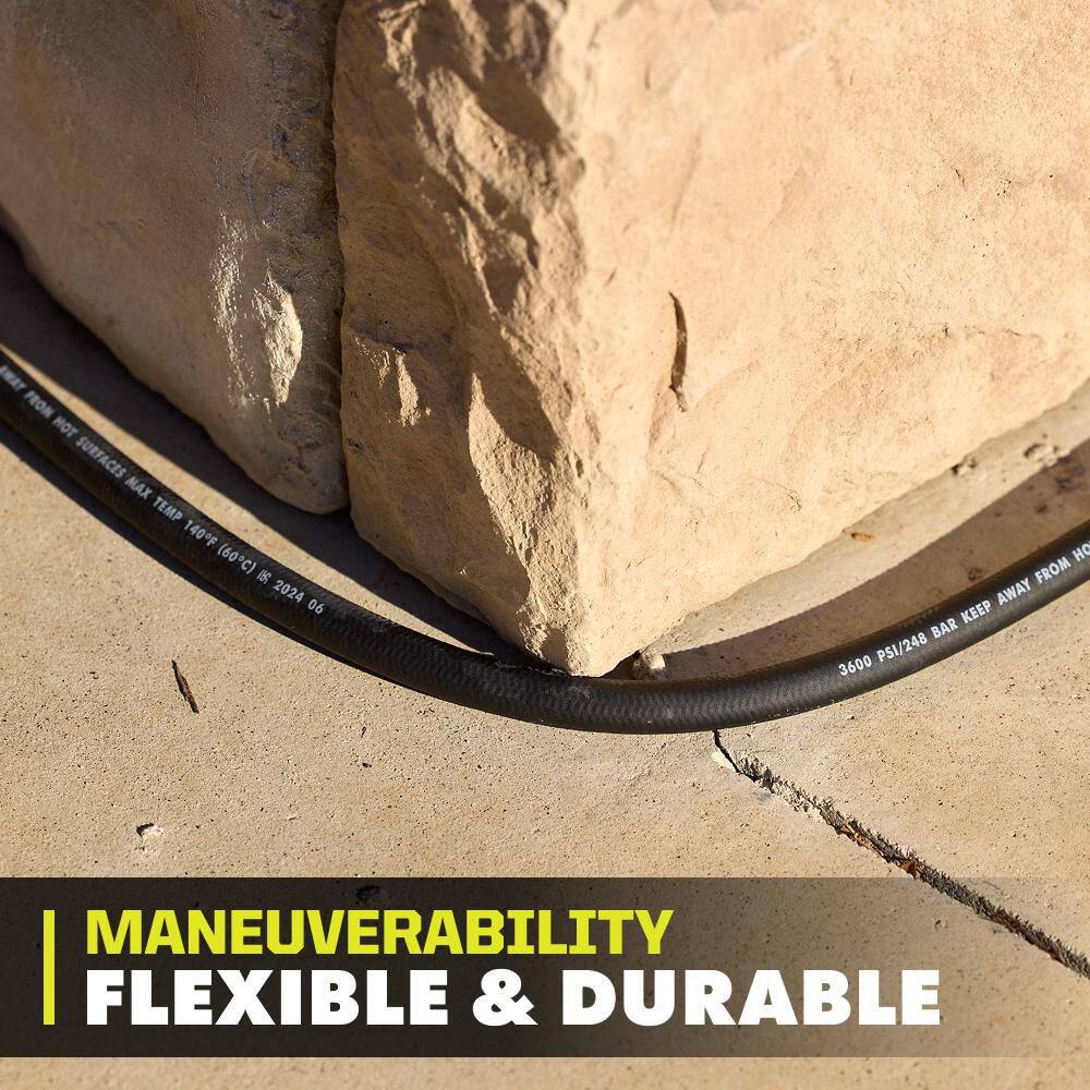 RYOBI RY31HPH02 1 4 in. x 50 ft. 3600 PSI Flexible Pressure Washer Hose5