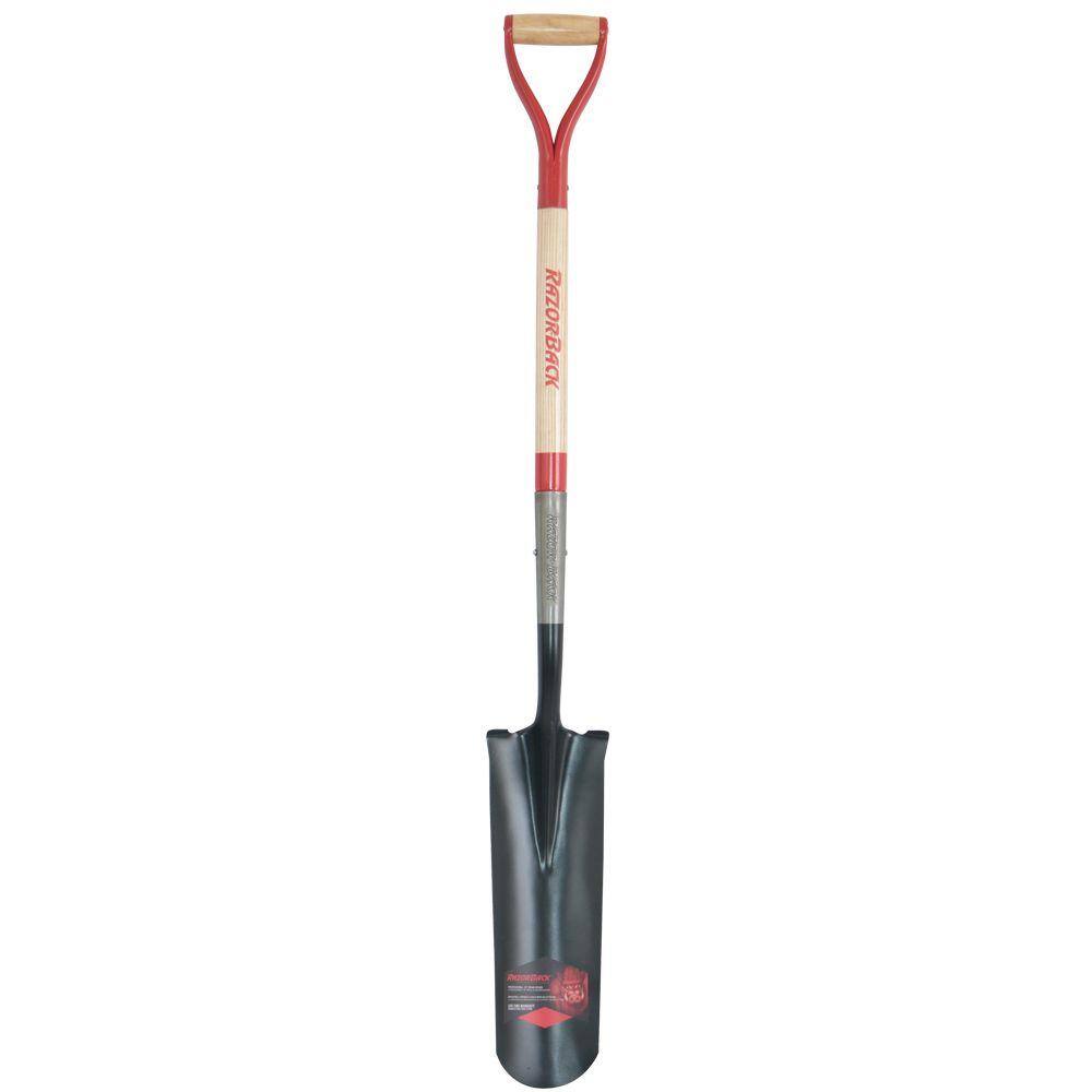 Razor-Back 2597400 23.5 in. Wood D-Handle Steel Blade Drain Spade9