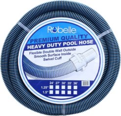 Robelle 540 Premium Quality Heavy Duty Pool Hose, 30' x 1-1/4"