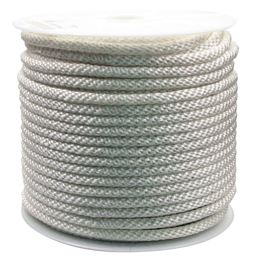 Rope King SBN-12300 1 2 in. x 300 ft. Solid Braided Nylon Rope White Rope King SBN-12300 1/2 in. x 300 ft. Solid Braided Nylon Rope White