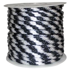 Rope King SBP-58140BW 5/8 in. x 140 ft. Solid Braided Poly Rope White and Black