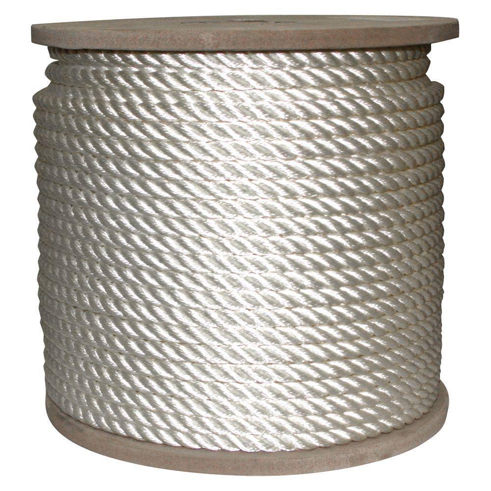 Rope King TN-12400 1 2 in. x 400 ft. Twisted Nylon Rope White Rope King TN-12400 1/2 in. x 400 ft. Twisted Nylon Rope White