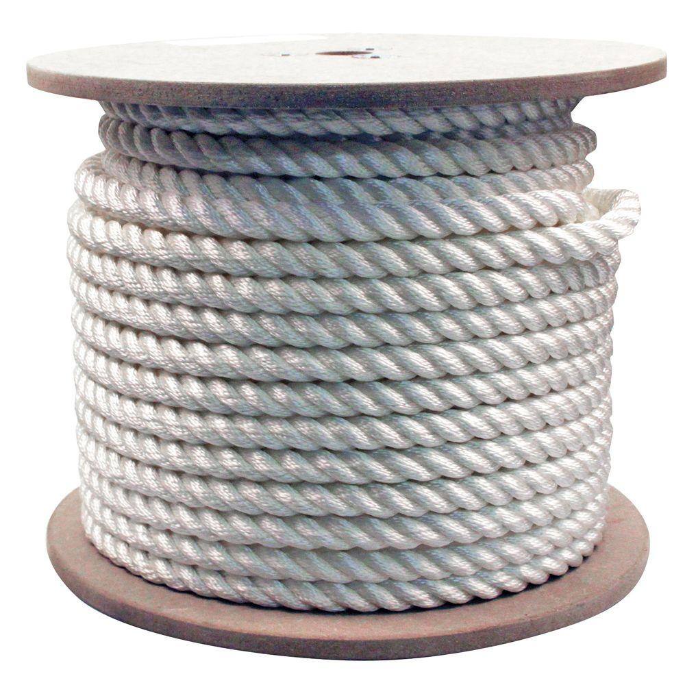 Rope King TN-34200 3 4 in. x 200 ft. Twisted Nylon Rope White Rope King TN-34200 3/4 in. x 200 ft. Twisted Nylon Rope White