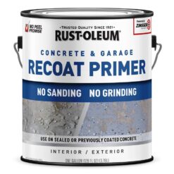 Rust-Oleum 338806 1 Gallon Gray Concrete and Garage Interior/Exterior Water Based Recoat Primer (2-Pack)
