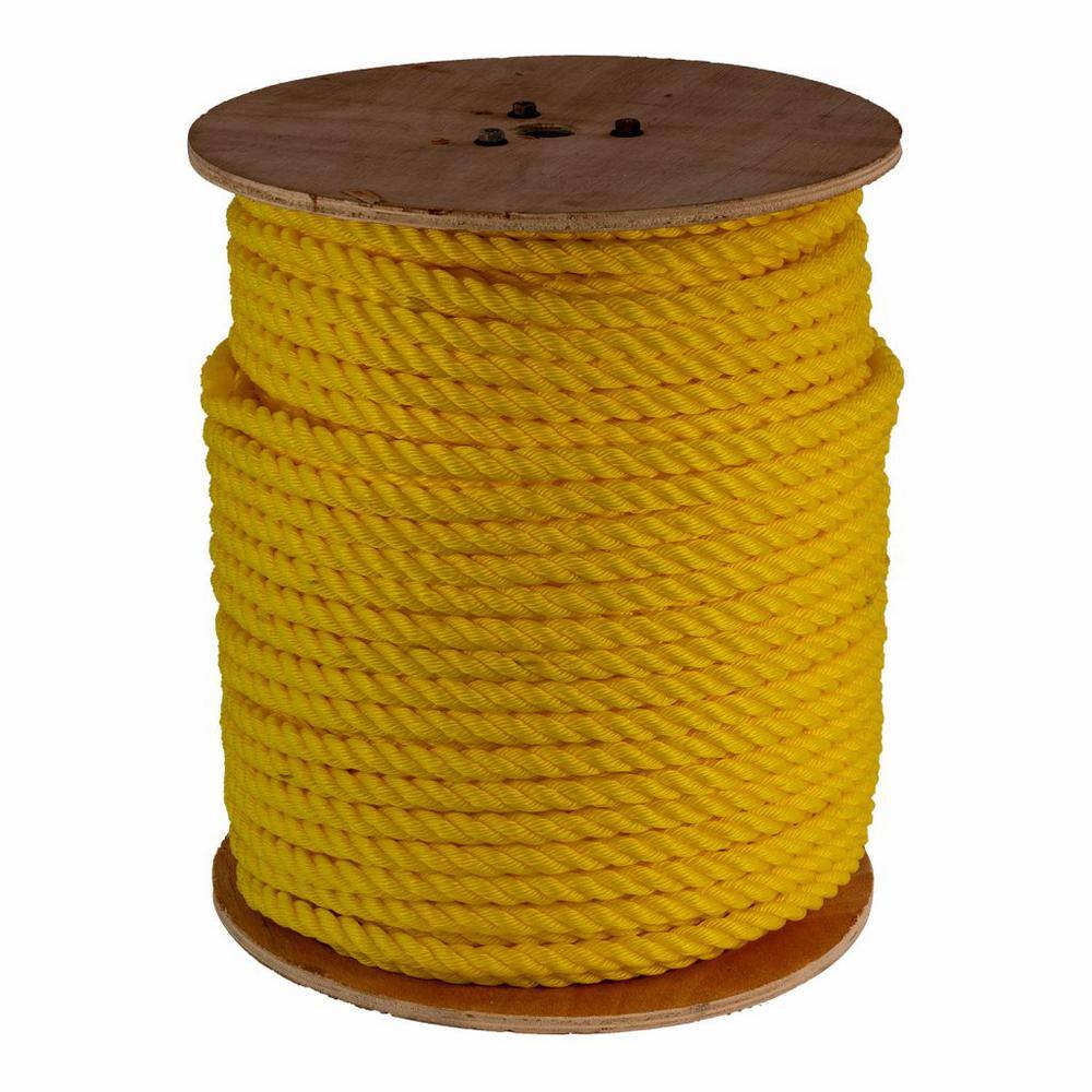 SGT KNOTS 1 2 in. x 600 ft. - Twisted Polypropylene All Purpose Rope - Yellow SGT KNOTS 1/2 in. x 600 ft. - Twisted Polypropylene All Purpose Rope - Yellow