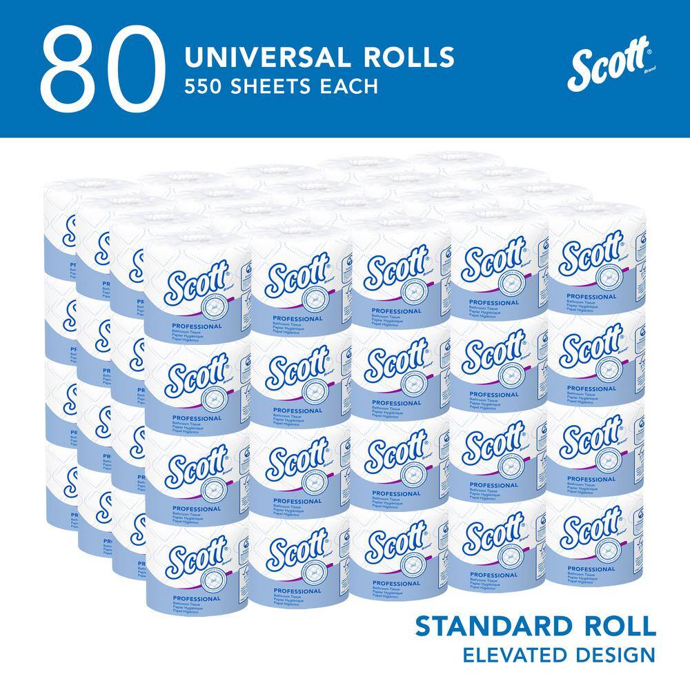 Scott KCC04460 Professional Standard Roll 2-Ply Embossed Bath Tissue (550-Sheets Per Roll 80 Rolls Per Case)8
