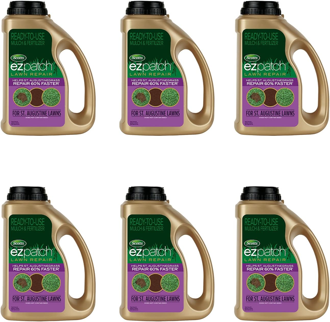 Scotts EZ Patch Lawn Repair for St. Augustine Lawns, Combination Mulch and Fertilizer, 3.75 lbs. (6-Pack) Scotts EZ Patch Lawn Repair for St. Augustine Lawns, Combination Mulch and Fertilizer, 3.75 lbs. (6-Pack)