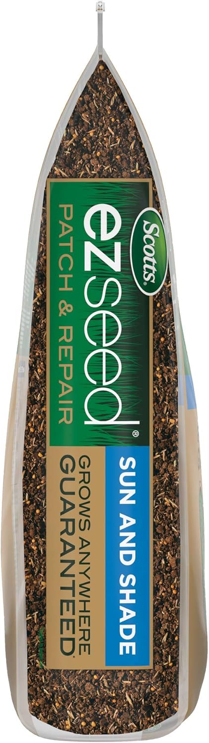 Scotts EZ Seed Patch & Repair for Sun and Shade Combination Mulch, Sun and Shade Grass Seed and Fertilizer for Bare Spots and Repair, Grows Anywhere, 20 lbs.14
