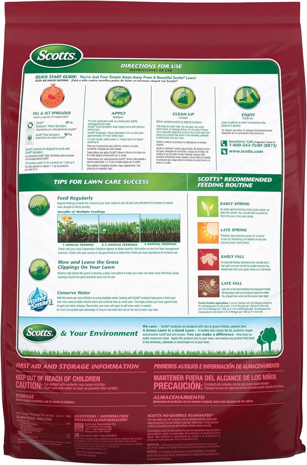 Scotts Turf Builder 3-Part Plan for Small Northern Yards with Weed & Feed, SummerGuard and WinterGuard Fall Lawn Food0
