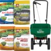 Scotts Turf Builder Bundle for Small, Northern Lawns and a Scotts Turf Builder EdgeGuard Mini Broadcast Spreader for Seamless Application