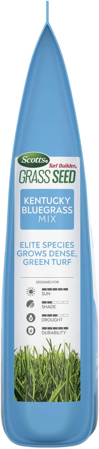 Scotts Turf Builder Grass Seed Kentucky Bluegrass Mix with Fertilizer and Soil Improver, Grows Dense, Green Turf, 5.6 lbs.16