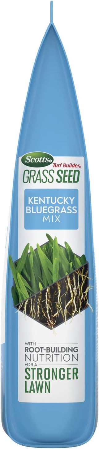 Scotts Turf Builder Grass Seed Kentucky Bluegrass Mix with Fertilizer and Soil Improver, Grows Dense, Green Turf, 5.6 lbs.17