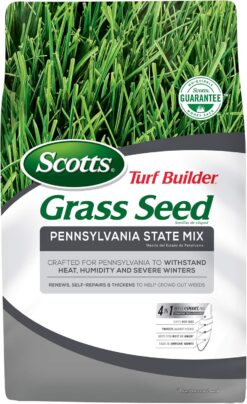 Scotts Turf Builder Grass Seed Pennsylvania State Mix, Crafted to Withstand Heat, Humidity, and Severe Winters, 3 lbs.