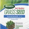 Scotts Turf Builder Grass Seed Sun & Shade Mix with Fertilizer and Soil Improver, Thrives in Many Conditions, 12 lbs.
