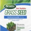 Scotts Turf Builder Grass Seed Sun & Shade Mix with Fertilizer and Soil Improver, Thrives in Many Conditions, 5.6 lbs.
