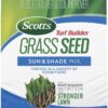 Scotts Turf Builder Grass Seed Sun and Shade Mix with Fertilizer and Soil Improver, Thrives in Many Conditions, 16 lbs.