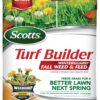 Scotts Turf Builder WinterGuard Fall Weed & Feed3, Weed Killer Plus Fall Fertilizer, 4,000 sq. ft., 11.43 lbs.