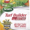 Scotts Turf Builder WinterGuard Fall Weed & Feed5, Weed Killer Plus Fall Fertilizer, 4,000 sq. ft., 11.28 lbs.