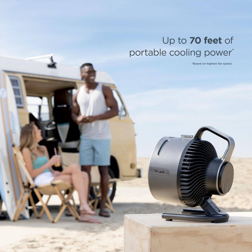 Shark FA052 FlexBreeze HydroGo 8.4 in. 5-Fan Speeds Personal Misting Portable Fan in Dark Grey4